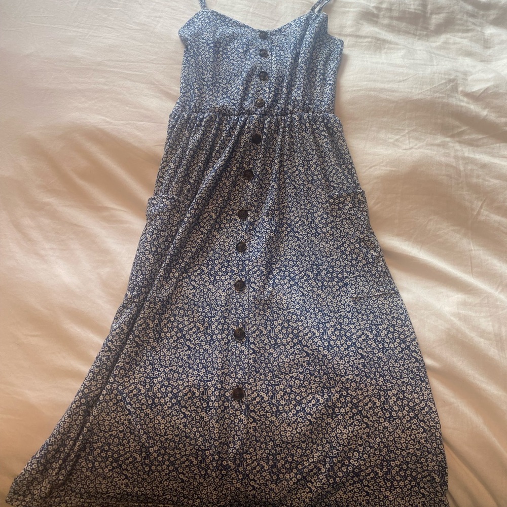 Blue floral summer dress